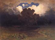 Arkhip Ivanovich Kuindzhi The Lake in the forest-Cloud oil painting on canvas